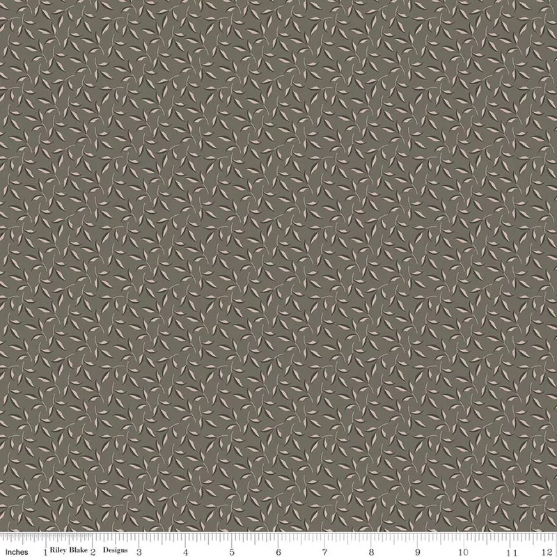 Charmed & Treasured Evergreen Gray Quilt Fabric