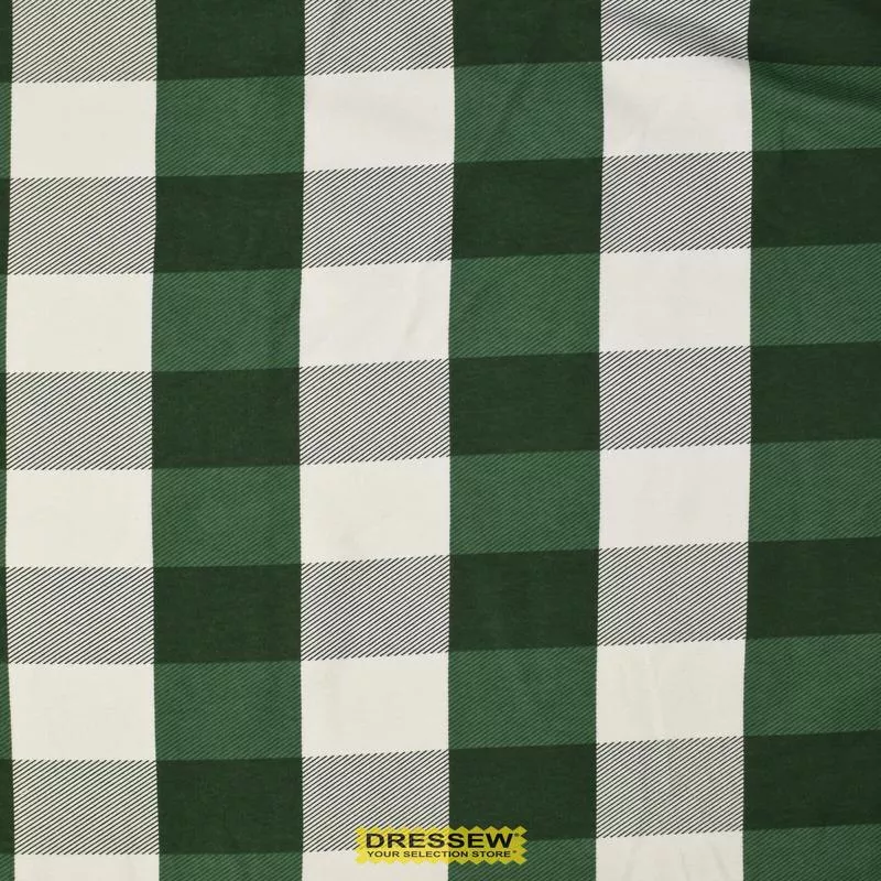 Check Flannelette White / Forest
