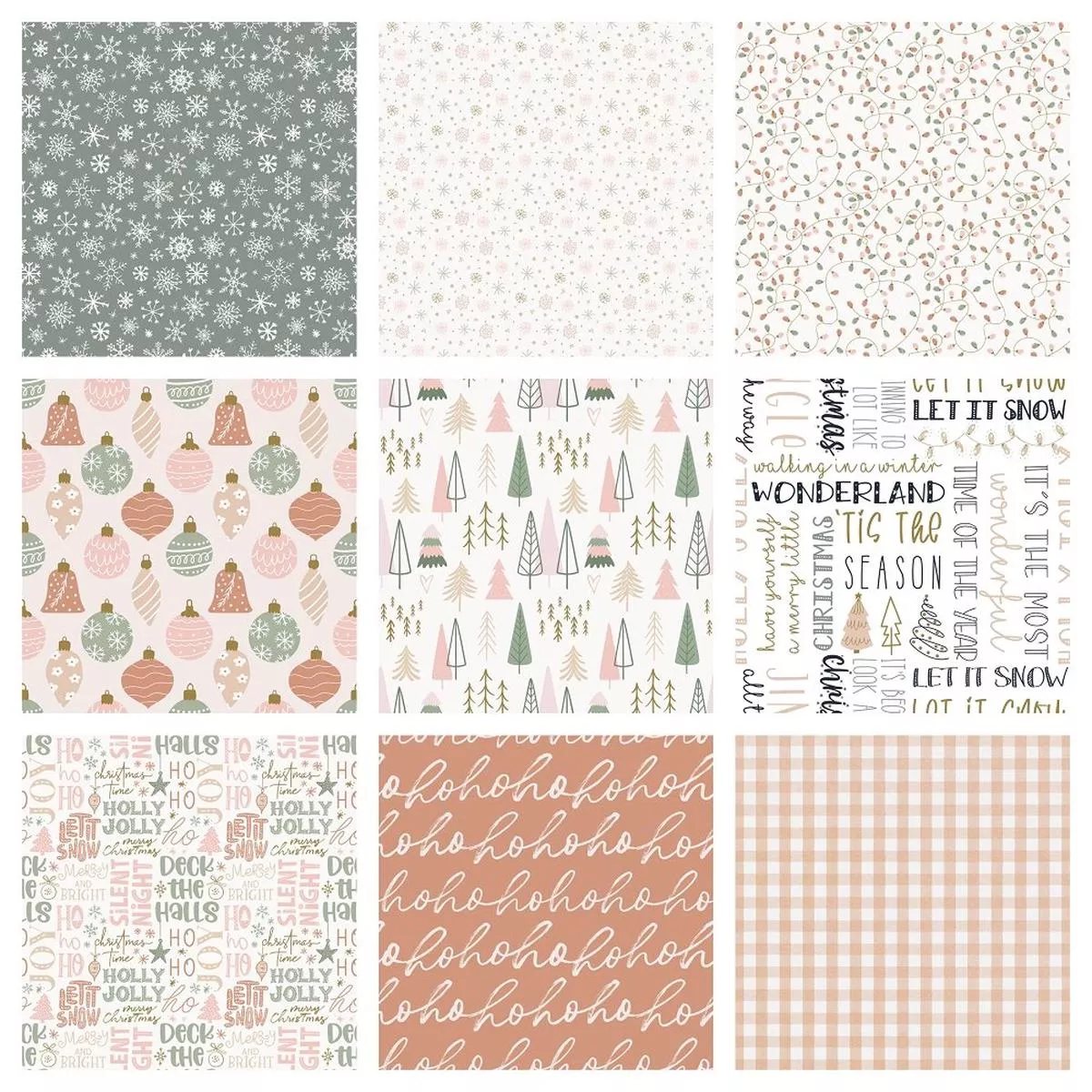 Cider & Sage Christmas Fabric Collection – 1/2 Yard Bundle
