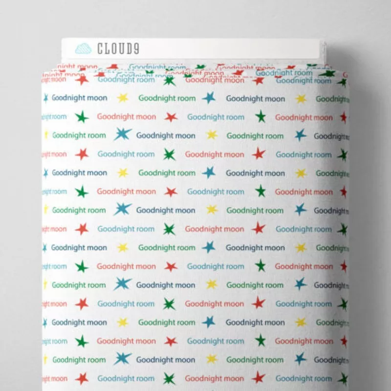 Cloud9 Fabrics – Goodnight Moon – Goodnight Wishes (White/ Multi)