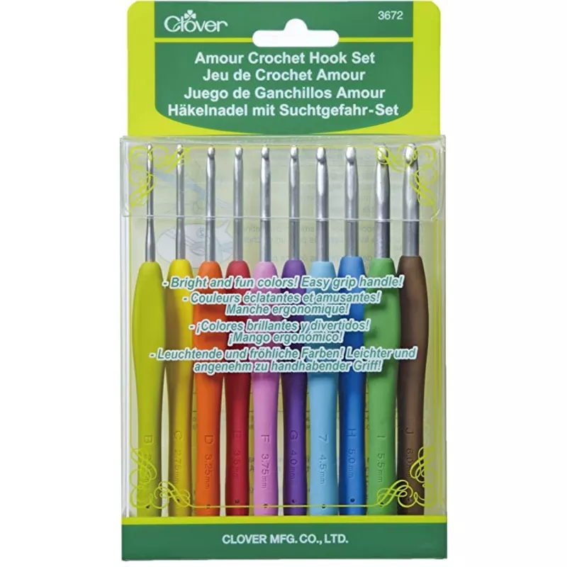Clover Amour Crochet Hook Set, 10 Count