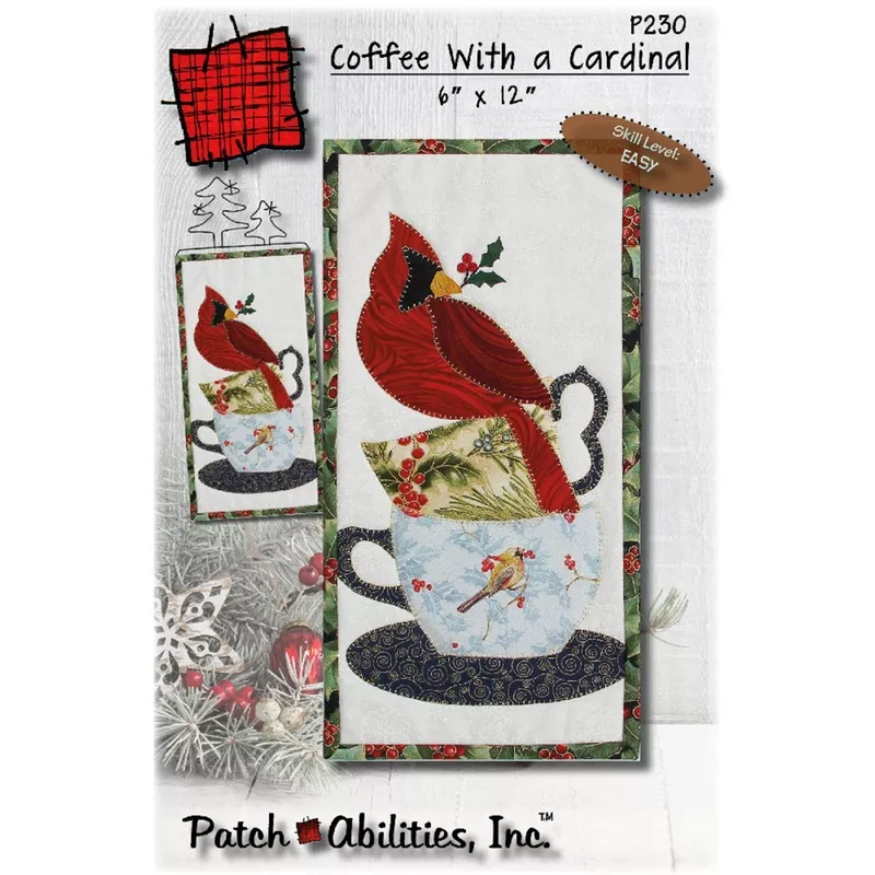 Coffee With a Cardinal Quilt Pattern