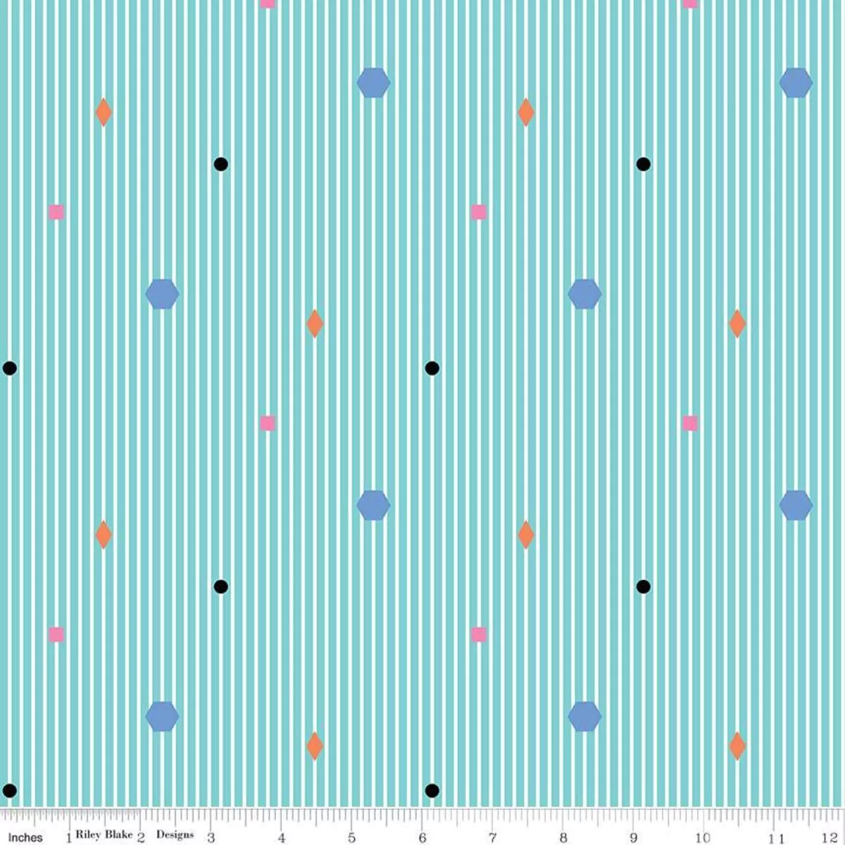 Colour Wall Stripe, Aqua