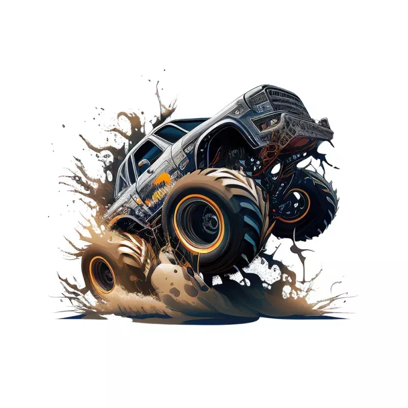 Cool Monster Trucks #6 Fabric Panel