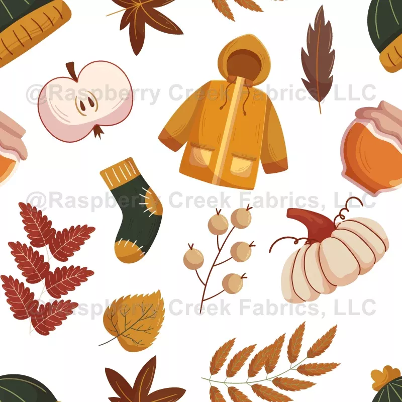 Cozy Autumn Leaves and Harvest Pattern