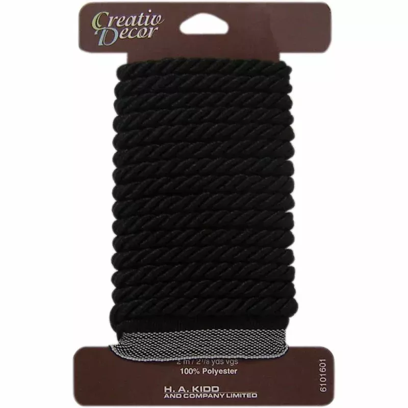 CREATIV DCOR Lip Cord 20mm x 2m – Black