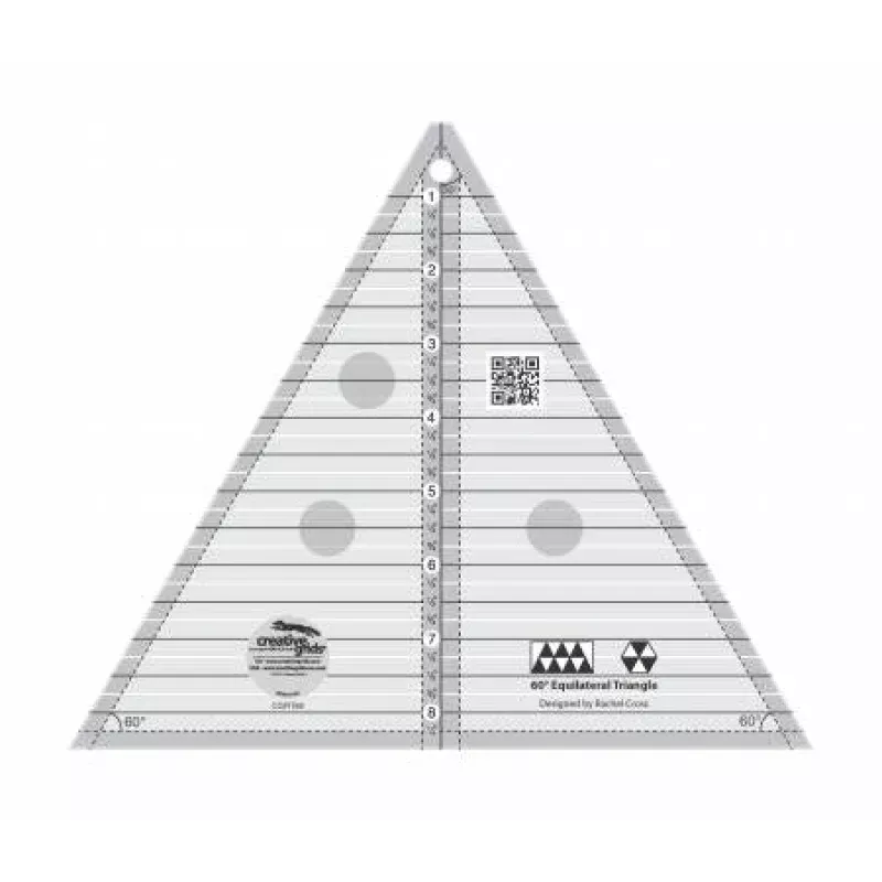 Creative Grids 60 Degree Triangle 8-1/2″ Ruler