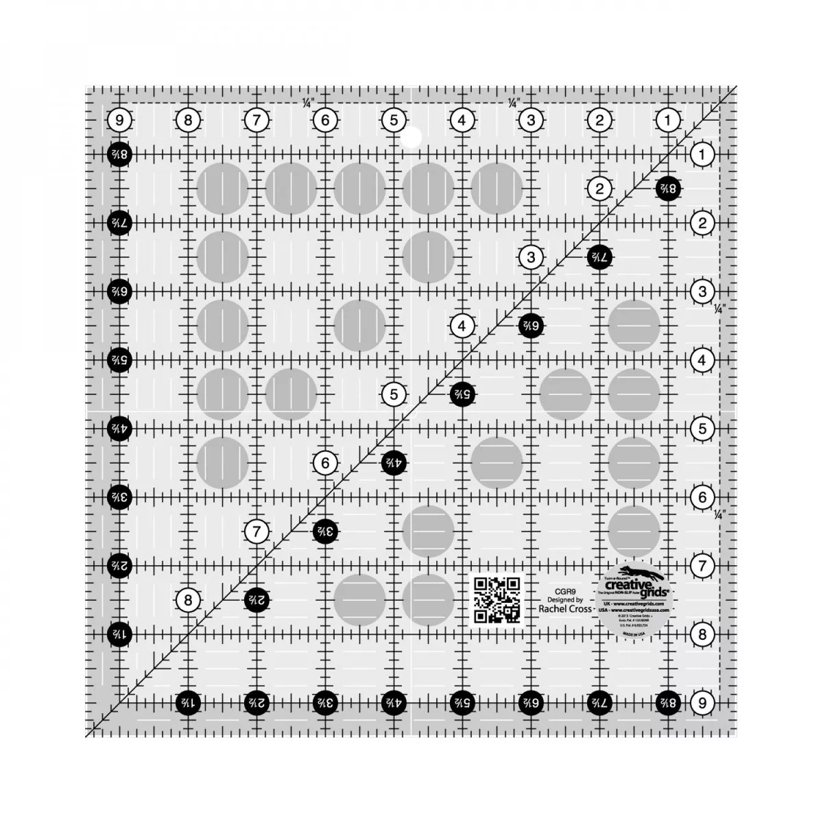 Creative Grids 9.5″ Square Ruler