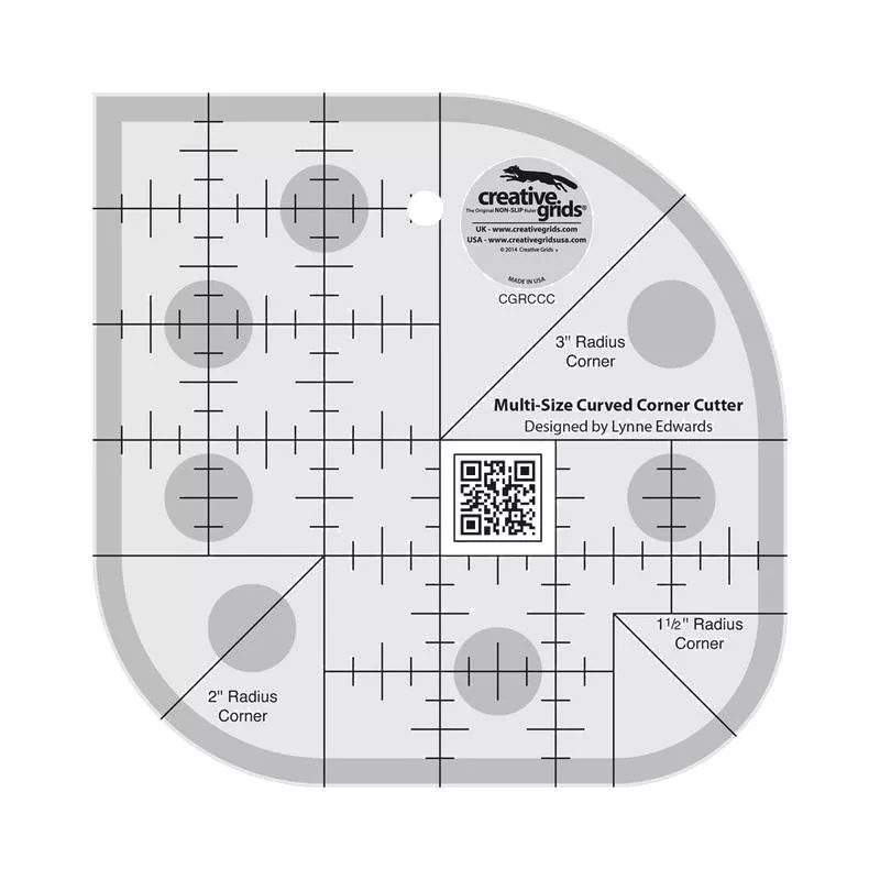 Creative Grids Curved Corner Cutter Ruler CGRCCC