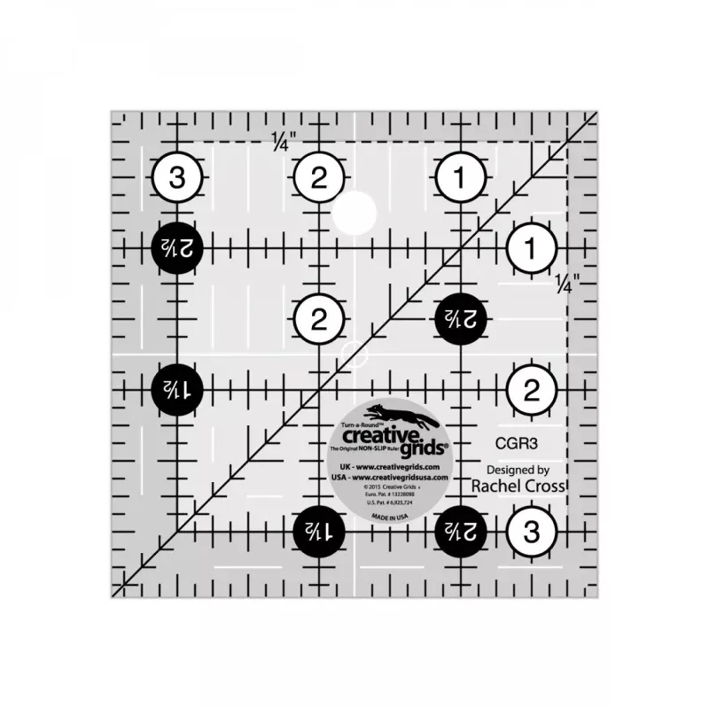 Creative Grids Quilt Ruler 3-1/2″ Square