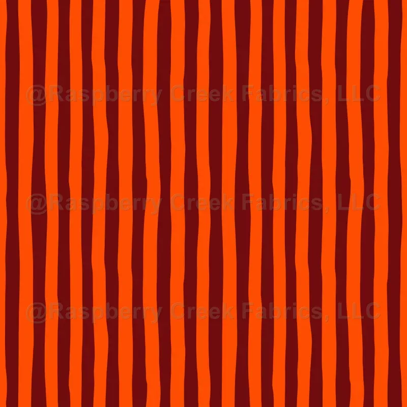Dark Red & Orange Wonky Stripes