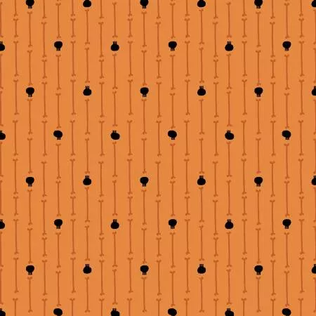 Dem Bones Skull Stripe Orange