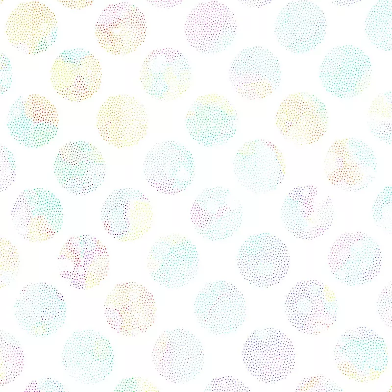 Dragonfly Dance – Dots White Multi Yardage