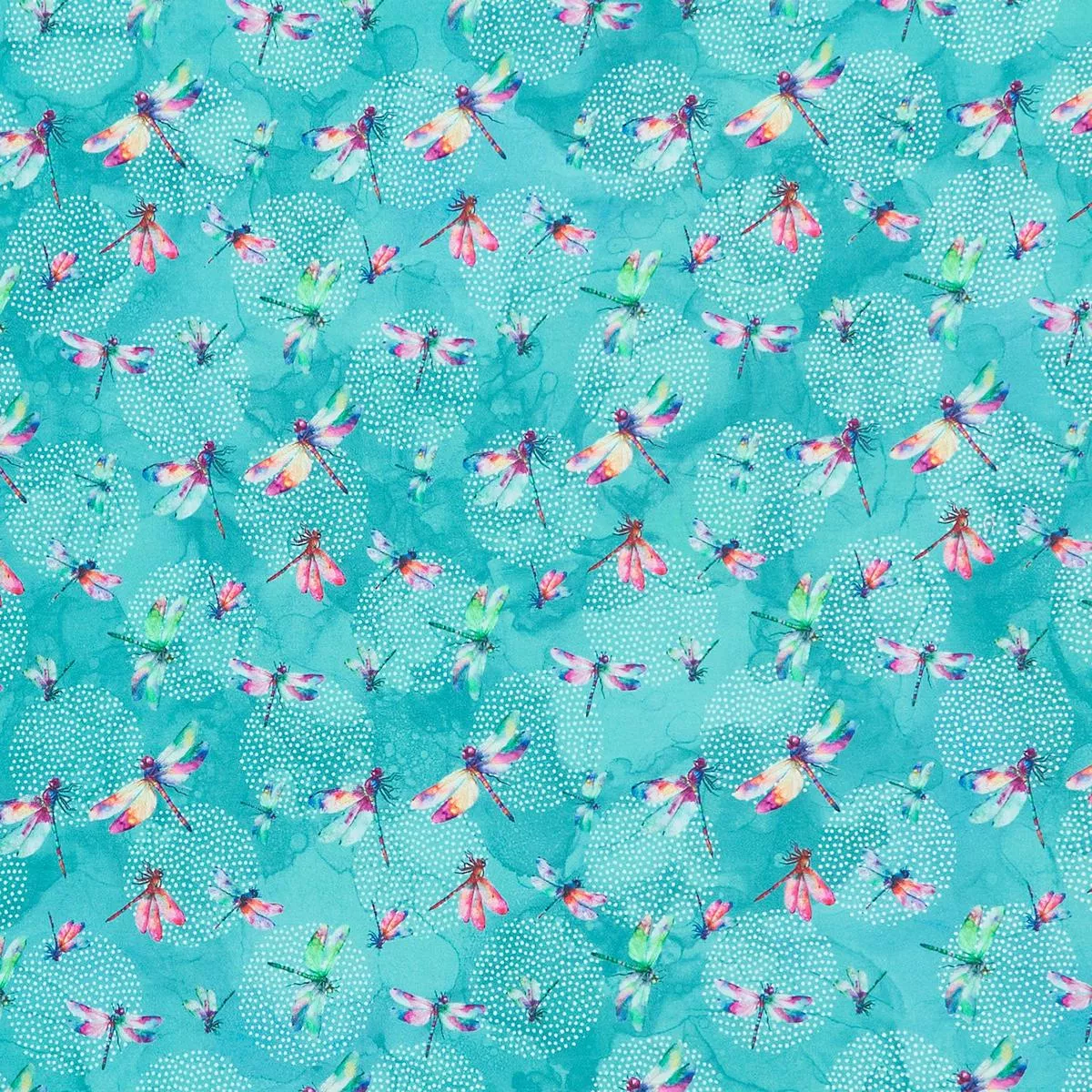 Dragonfly Dance – Dragonfly Turquoise Yardage