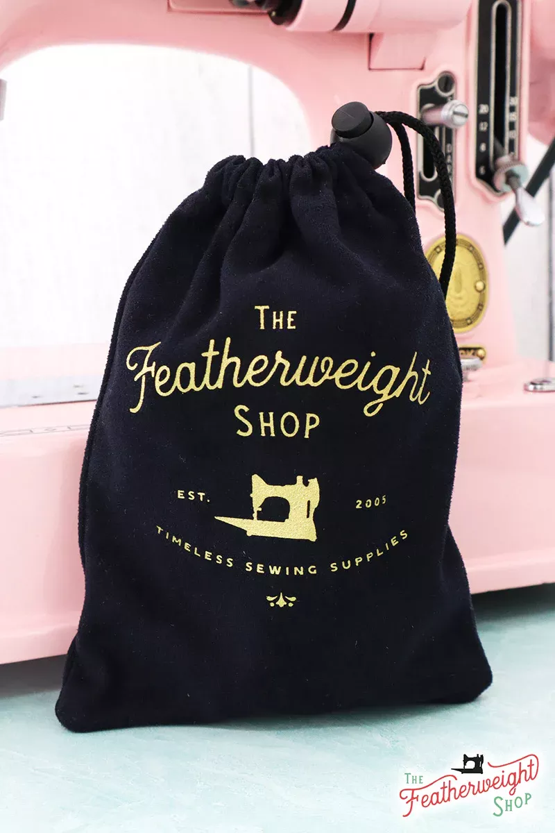Drawstring Pocket Bag for Seam Guide and Square/Black (The Featherweight Shop)
