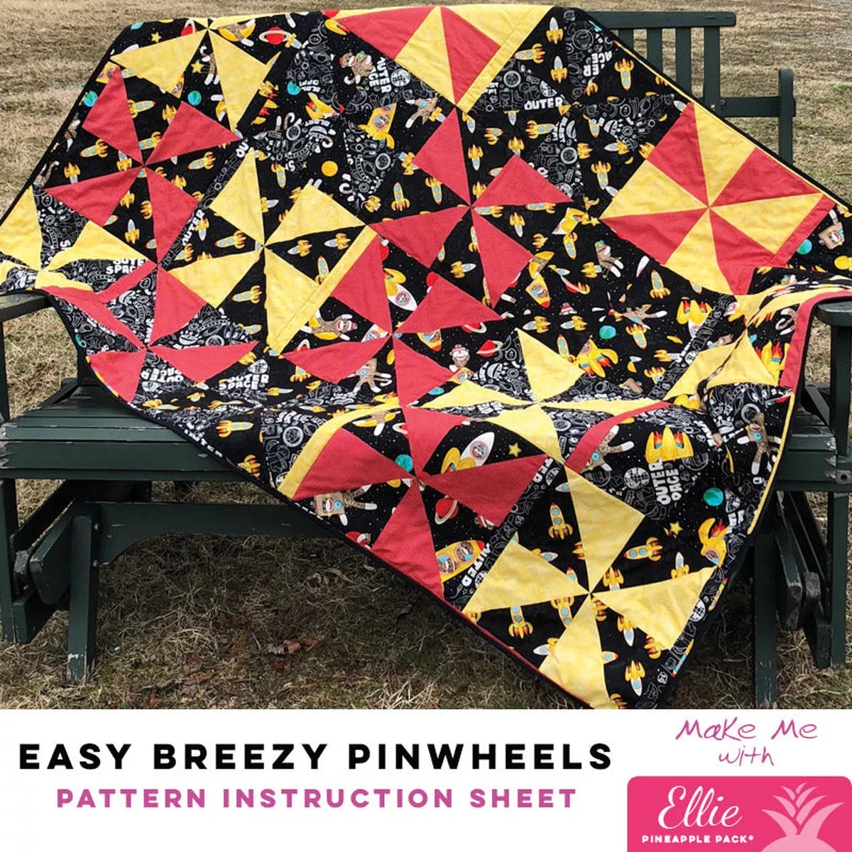 Easy Breezy Pinwheels Quilt – Ellie Pineapple Pack Pattern