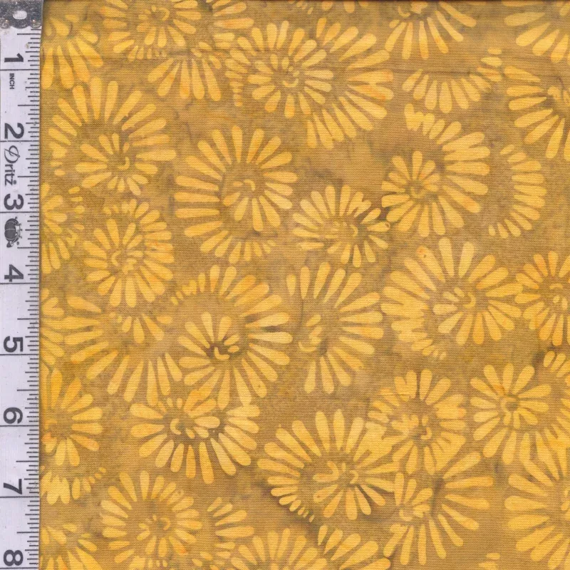 Elementals Batiks – Ammonites Honey Mustard