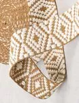 Ethnic Webbing, Tan, Ivory