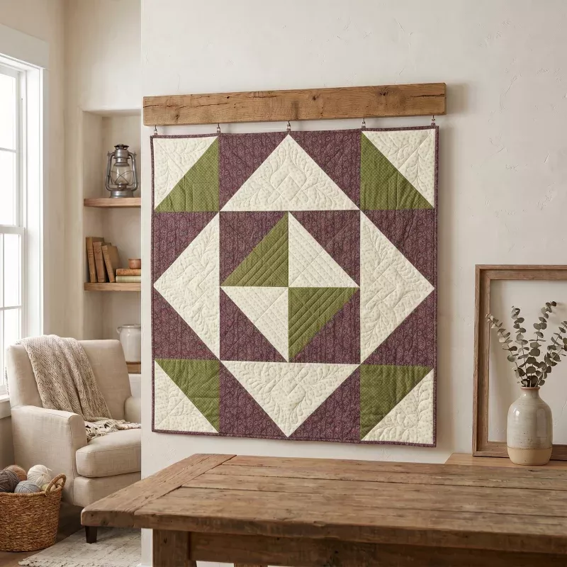 Everlasting Purple – Half Square Triangle Table Topper – Quilt Kit