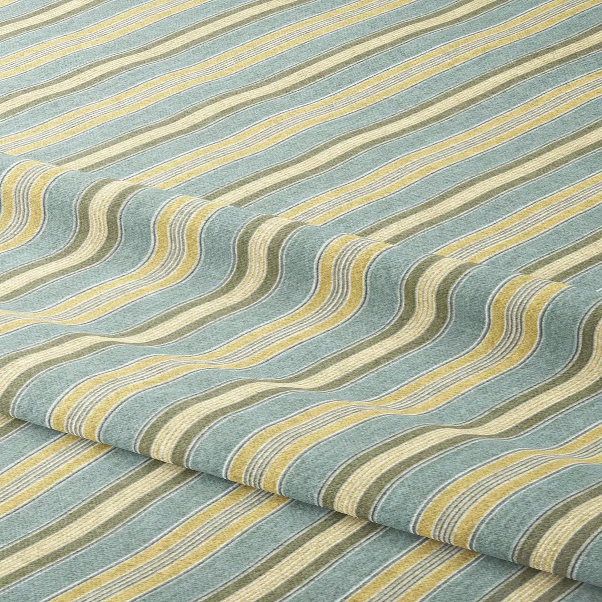 ‘Fairy Waves’ Fabric by the Yard (Stone Blue/ Corn Yellow)