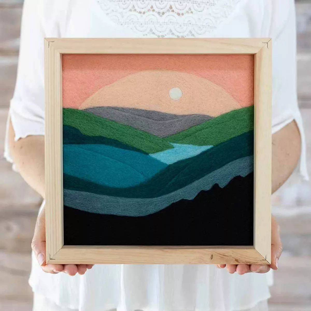 Felted Sky – Moonlit Mountains Needle Felting Kit
