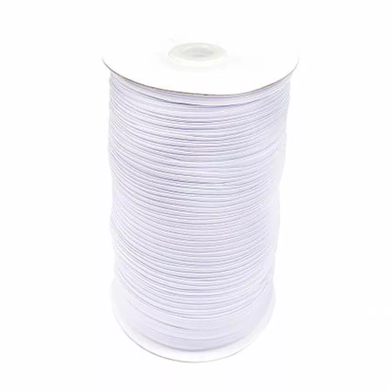 Flat Elastic 1/8″ – White