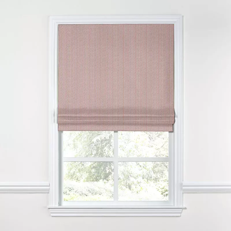Flat Roman Shade in Baldwin – Scarlet
