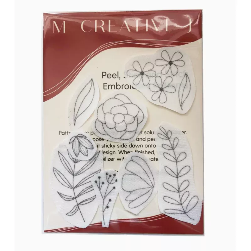 Florals –Stick and Stitch Embroidery Pattern