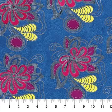 Flower Power/Blue (Batik)