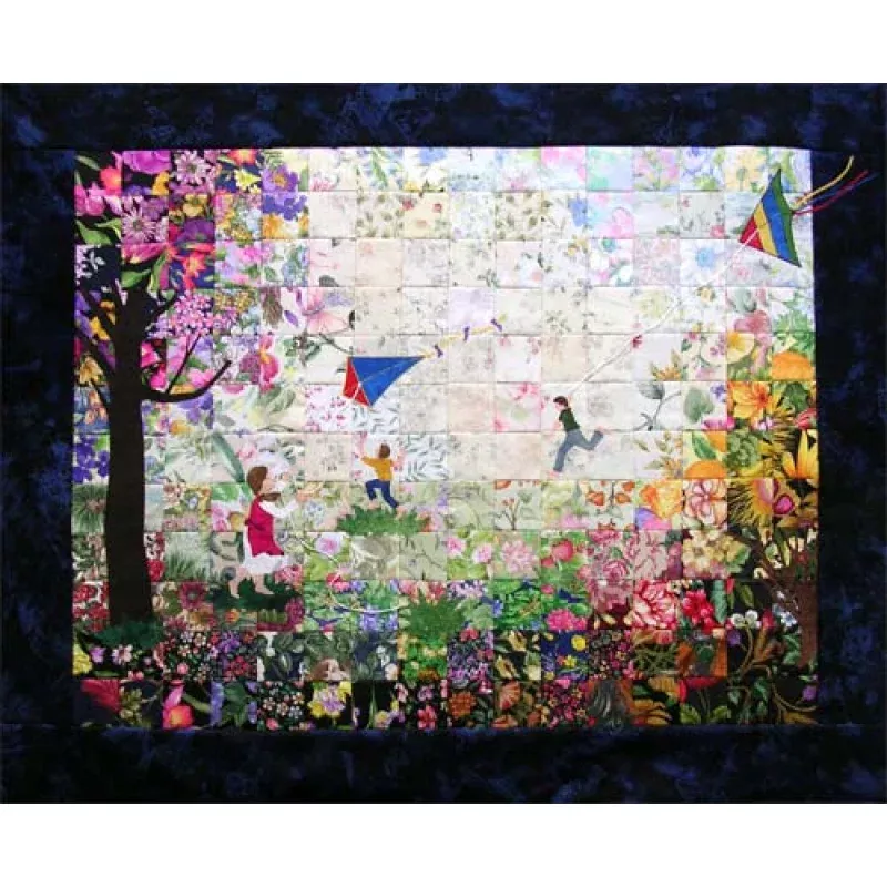 Flying Kites Watercolor Quilt Kit