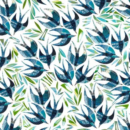 Flying South Swallows - Blue