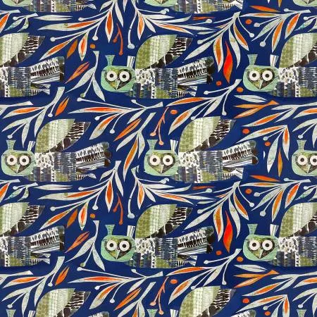 Flying South Winter Owl - Dark Blue