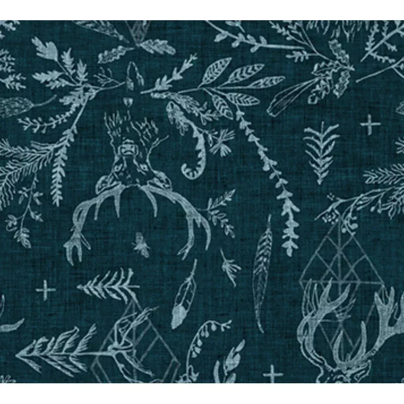 Forest Stags in Heather Navy