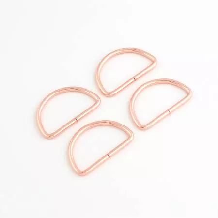 Four 2in D-Rings Rose Gold