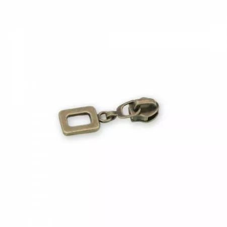 Four 5 Rounded Rectangle Zipper Pulls Antique