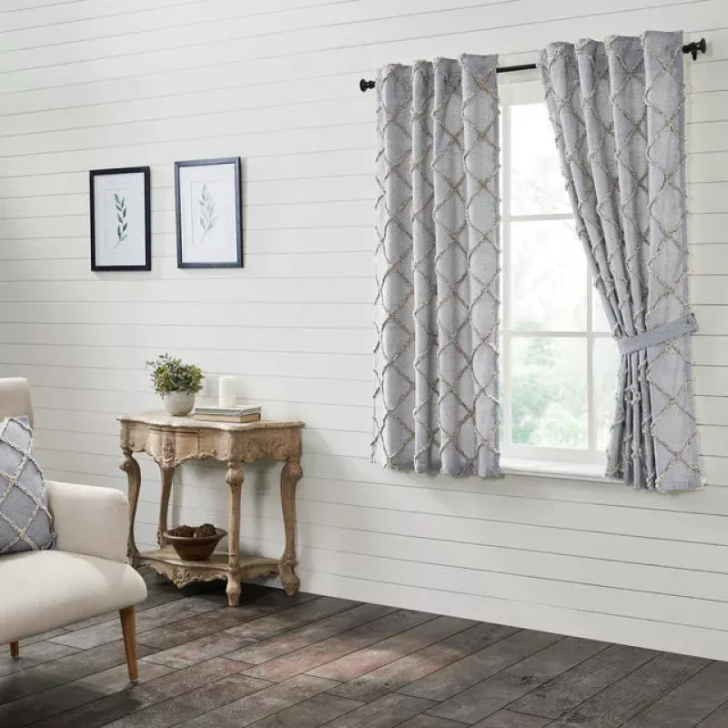 Frayed Lattice Curtains 80