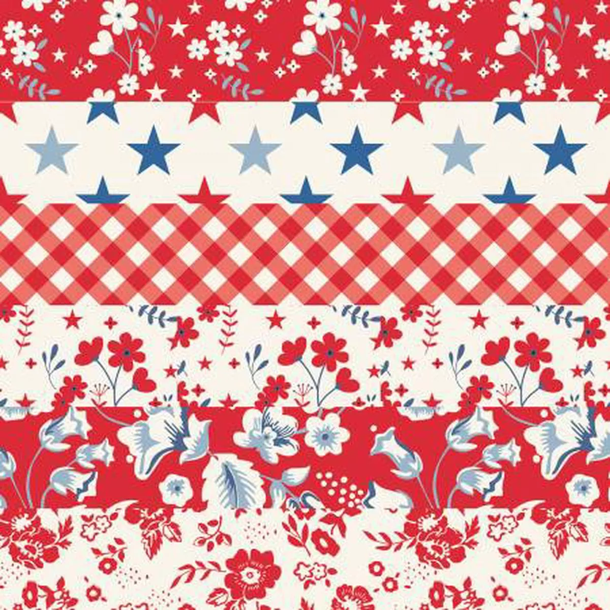 Freedom Garden Cheater Print Red