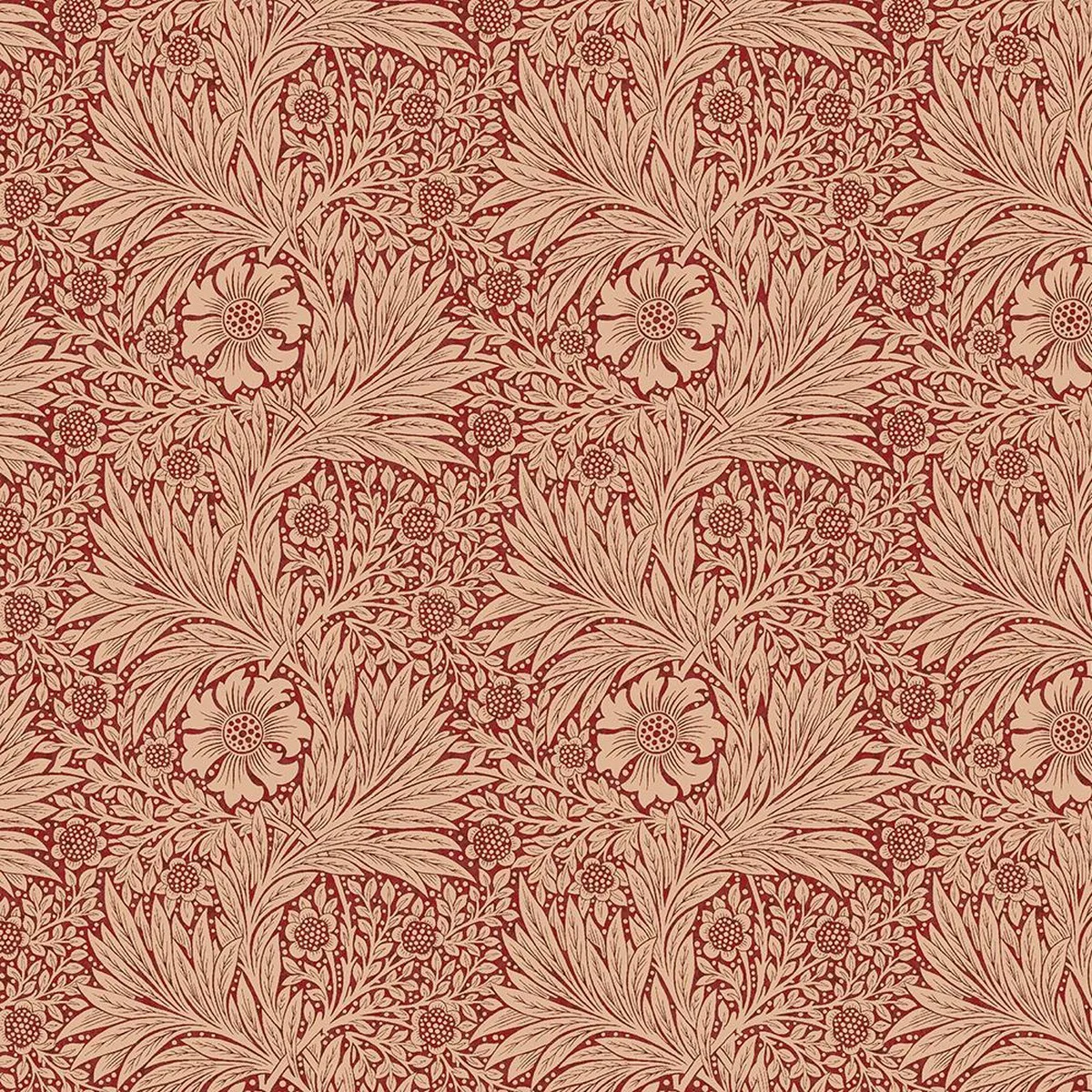FreeSpirit – The Original Morris & Co. – Marigold – Red – Yardage