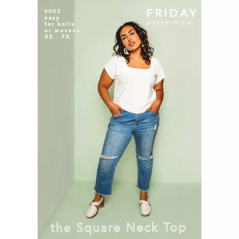 Friday Pattern Co – The Square Neck Top – Size XS-7X