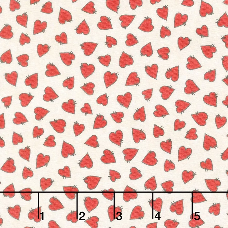 Friends & Flakes – Heart Cream Yardage