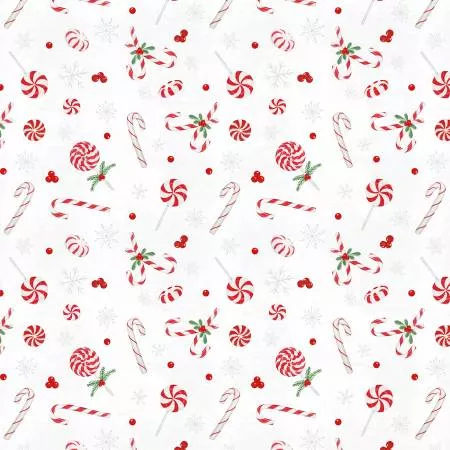 Frosty Merry White Sweets Toss Peppermints