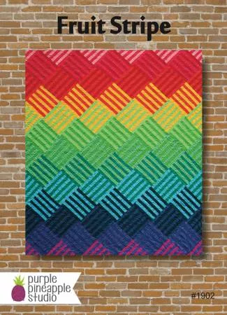 Fruit Stripe Purple Pineapple Quilt Pattern