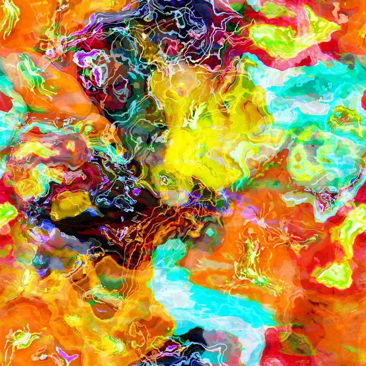 Funky Ink #1 Fabric