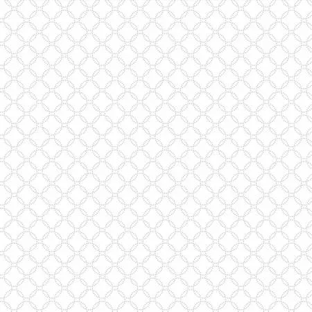 Geo Dotted Circle - White Monochrome - Timeless Treasures