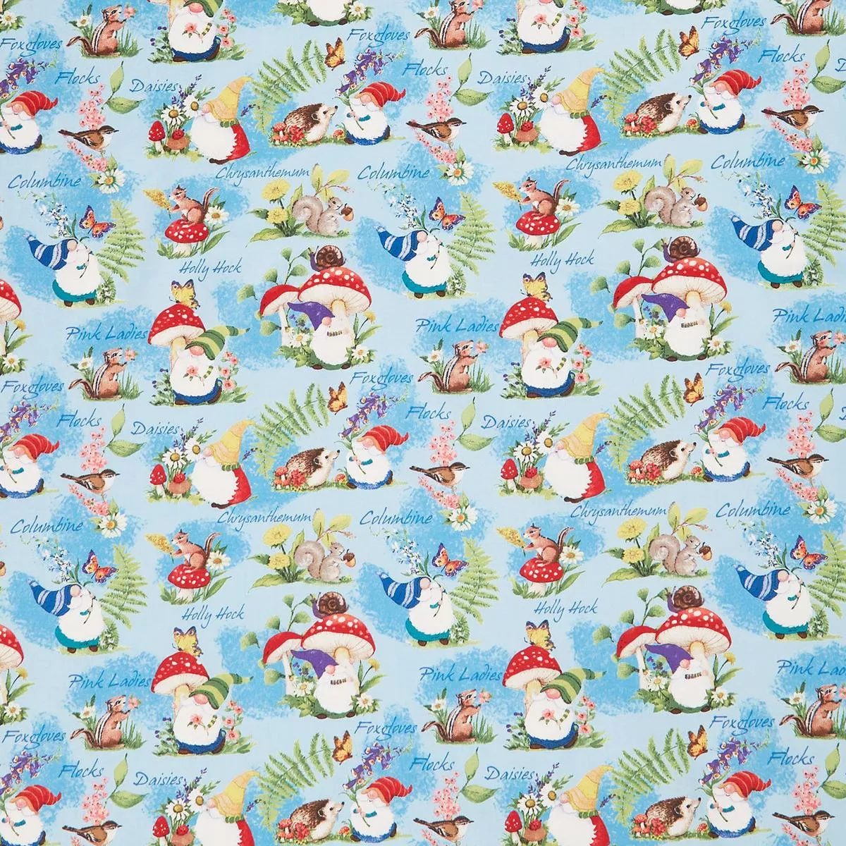 Gnome-Grown – Gnomes Blue Yardage