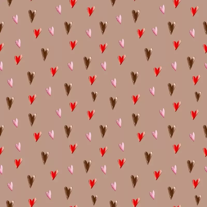 Gnome Hearts Fabric – Cream