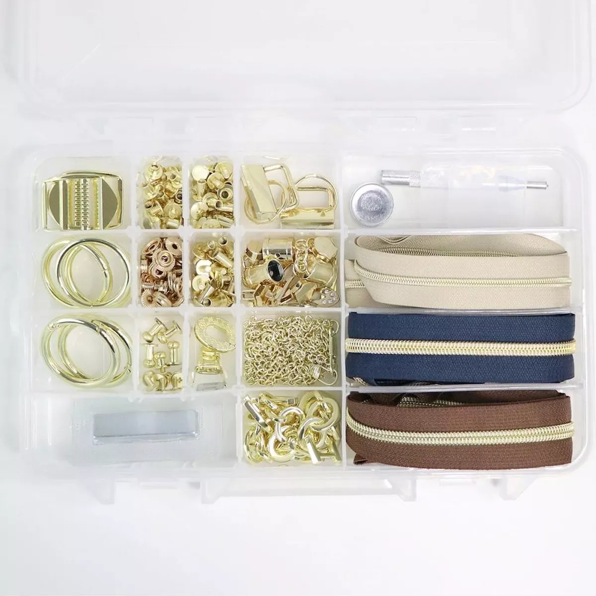 Gold Artisan Hardware & Zipper Set