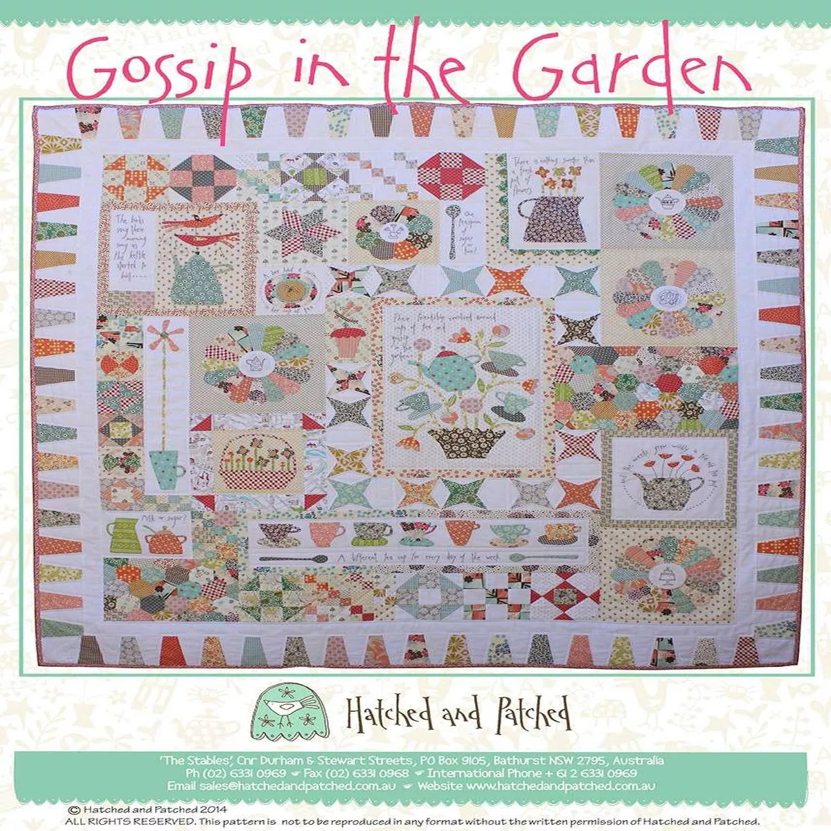 Gossip In The Garden Quilt Pattern by Anni Downs