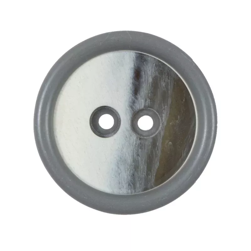 Gray 2-Hole Plastic Button – 44L/28mm