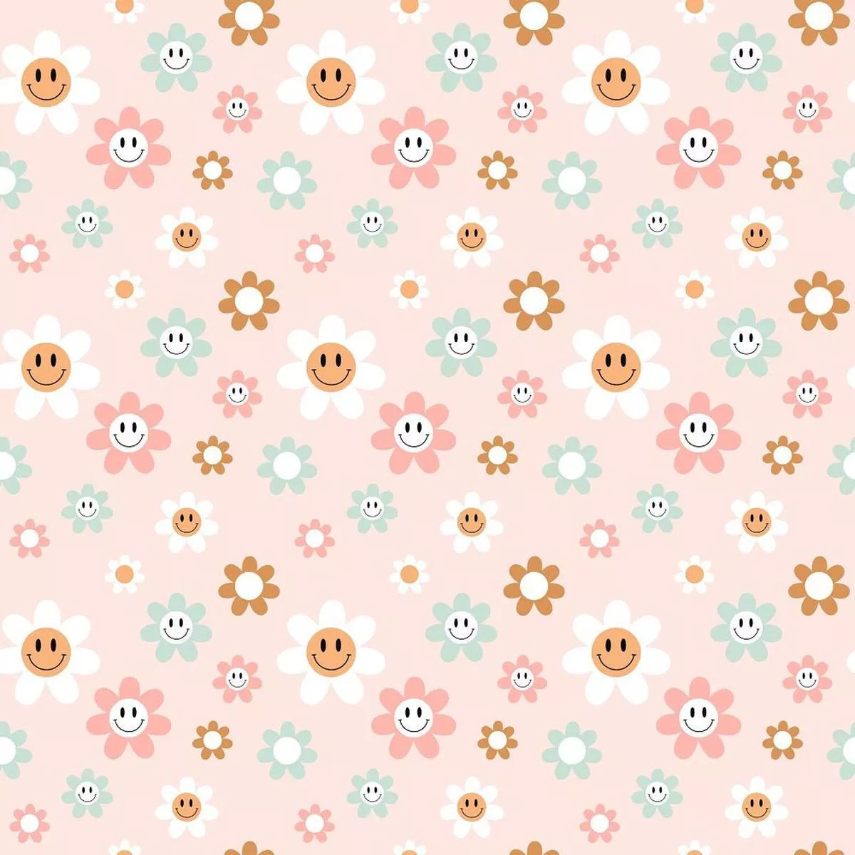 Groovy Smiley #5 Fabric